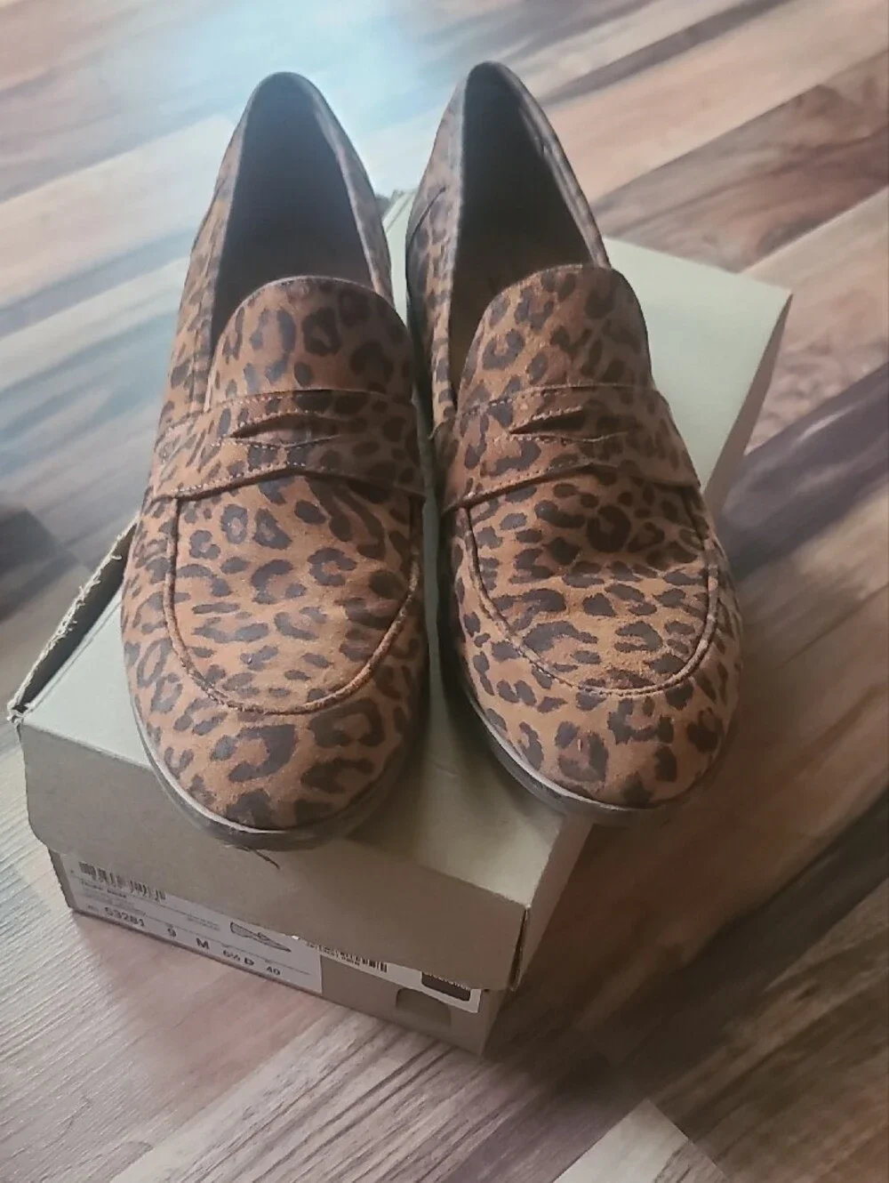Clarks Leopard Print Slip-On Loafer - Brown